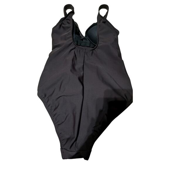 Miraclesuit one piece12 Espresso Brown Ring accent Draped Tummy control EUC - Picture 5 of 6